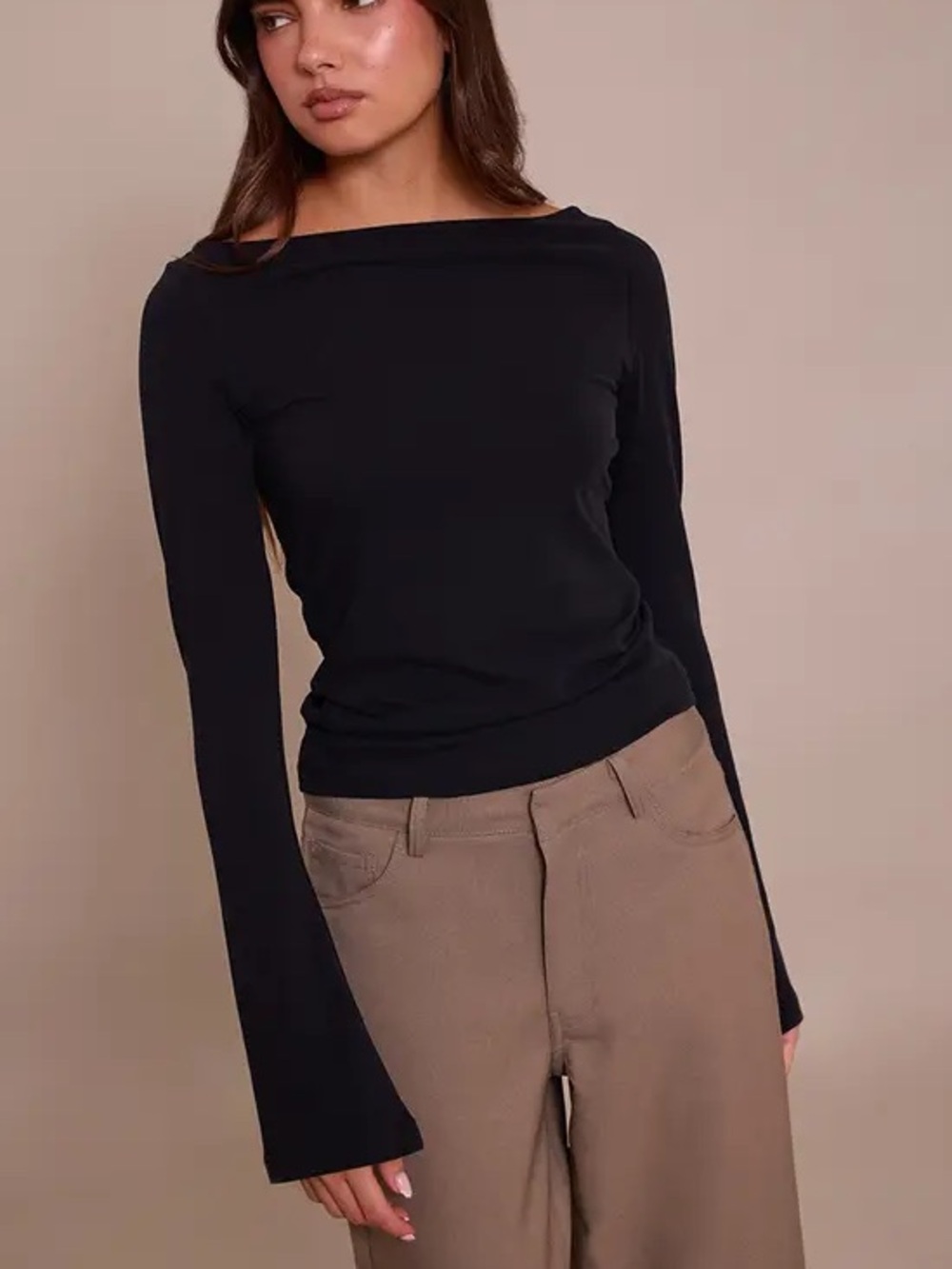 Neiman Marcus Cashmere Sparkle/Glitter Boatneck Bell Sleeve Sweater